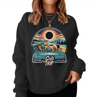 Girls Trip 2024 Total Solar Eclipse 2024 Women Women Sweatshirt - Thegiftio UK
