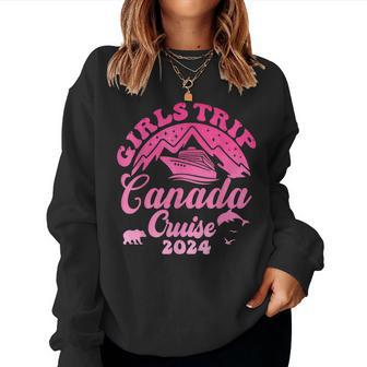 Girls Trip Canada Cruise 2024 Family Matching Couple Women Sweatshirt - Monsterry DE