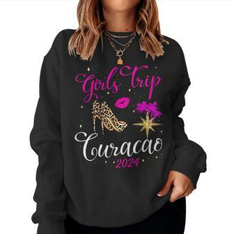 Girls Trip Curacao 2024 For Vacation Birthday Squad Women Sweatshirt - Monsterry