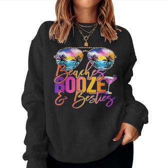 Girls Trip Matching Beaches Booze & Besties Women Sweatshirt - Monsterry UK