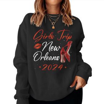 Girls Trip New Orleans 2024 Weekend Birthday Squad Women Sweatshirt - Thegiftio UK