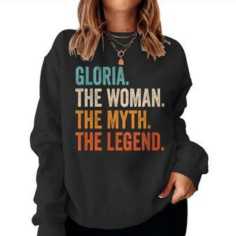 Gloria The Woman The Myth The Legend First Name Gloria Women Sweatshirt - Seseable