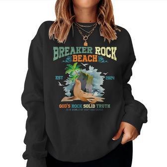 God's Rock Solid Breaker Rock Beach Vbs 2024 Christian Women Sweatshirt - Thegiftio UK