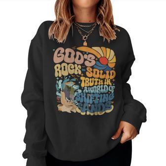 God's Rock-Solid Retro Beach Vbs 2024 Christian On Back Women Sweatshirt - Monsterry CA
