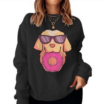 Golden Retriever Dog Donuts Party Girls Women Sweatshirt - Monsterry UK