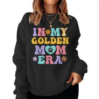 In My Golden Retriever Mom Era Retro Groovy Dog Owner Women Sweatshirt - Seseable