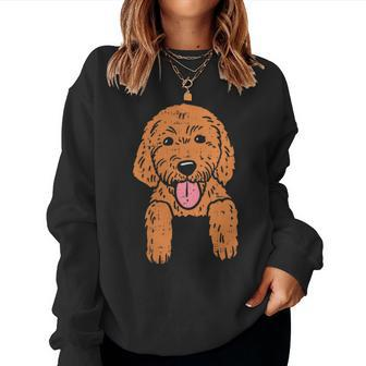 Goldendoodle Pocket Cute Dog Pet Lover Owner Women Women Sweatshirt - Monsterry