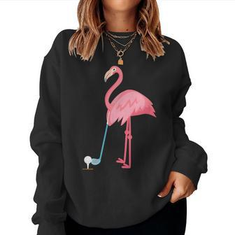 Golf Flamingo Lover Floral Summer Cute Women Sweatshirt - Monsterry DE