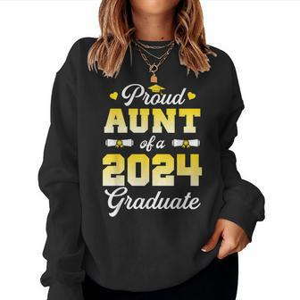 Graduate Senior 2024 Proud Aunt Of A 2024 Graduate Women Sweatshirt - Seseable