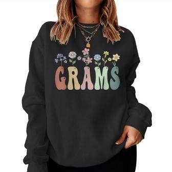 Grams Wildflower Floral Grams Women Sweatshirt - Seseable