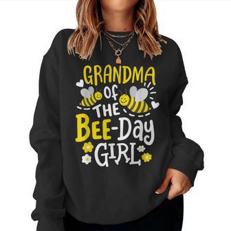 Grandma Of The Bee-Day Girl Birthday Party Matching Family Women Sweatshirt - Monsterry