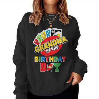 Grandma Of The Birthday Boy Uno Mommy Mama 1St Bday Women Sweatshirt - Seseable