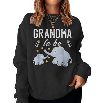 Grandma To Be Elephant Baby Shower Grandma Cute Women Sweatshirt - Monsterry CA