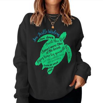 Green Sea Turtle Hawaiian Honu Wisdom Women Sweatshirt - Monsterry DE
