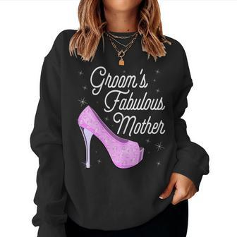 Groom's Fabulous Mother Cute Wedding Marriage Groom Mom Women Sweatshirt - Monsterry