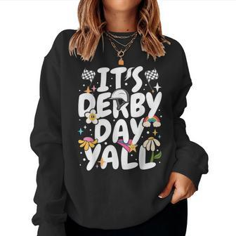 Groovy Horse Racing Derby Day Costume Ky Sports Suppliers Women Sweatshirt | Mazezy