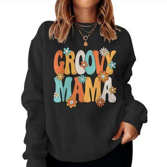 Groovy Mama 70S Hippie Theme Party Outfit 70S Costume Women Women Sweatshirt - Thegiftio UK