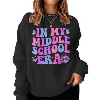 Groovy In My Middle School Era Back To School Teacher Women Sweatshirt - Monsterry AU