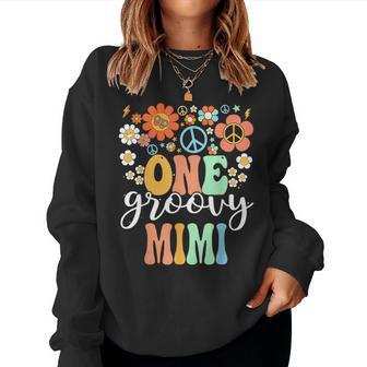 Groovy Mimi Retro Grandma Birthday Matching Family Party Women Sweatshirt - Monsterry UK