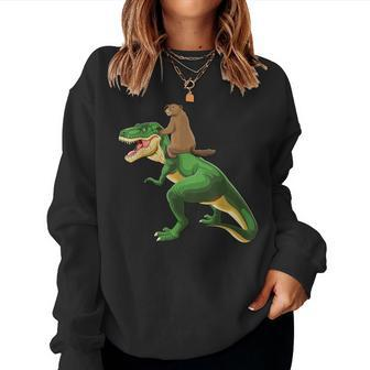 Groundhog Day Dinosaur Shadow Kid Boy Women Sweatshirt - Monsterry CA