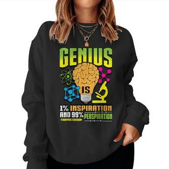 Growth Mindset Cute Teacher Super Genius Women Sweatshirt - Monsterry DE