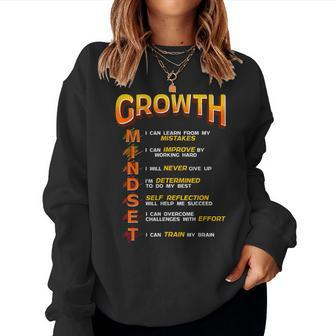 Growth Mindset Teacher Classroom Brain Motivation Women Sweatshirt - Monsterry
