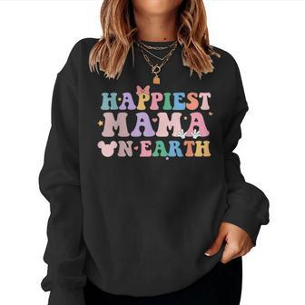 Happiest Mama On Earth Retro Groovy Mom Happy Mother's Day Women Sweatshirt | Mazezy UK