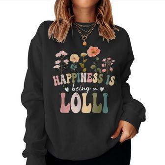 Happiness Is Being A Lolli Floral Lolli Mother's Day Women Sweatshirt - Seseable