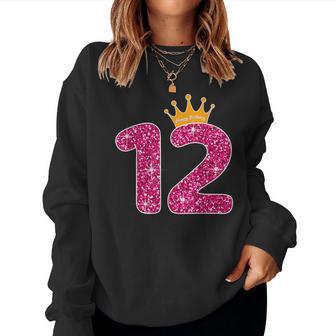 Happy Birthday 12 Years Of Being Awesome 12Th Birthday Girl Women Sweatshirt - Thegiftio UK