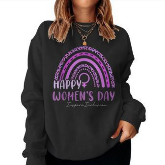 Happy International Day Inspire Inclusion Rainbow Women Sweatshirt - Seseable