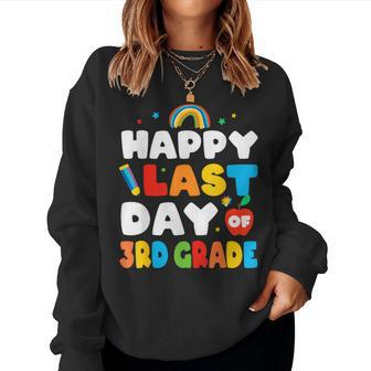 Happy Last Day Of 3Rd Grade Rainbow Teacher Student Women Sweatshirt - Monsterry AU