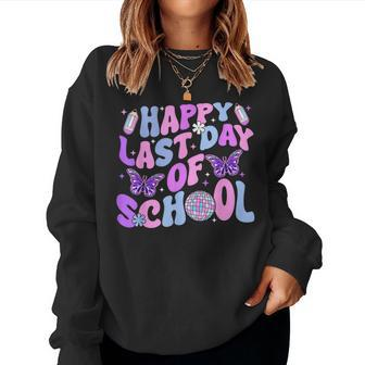 Happy Last Day Of School Teacher Boy Girl Grad Hello Summer Women Sweatshirt | Mazezy DE