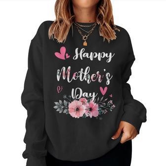 Happy Mother's Day 2024 Cute Floral For Mom Grandma Women Sweatshirt | Mazezy UK