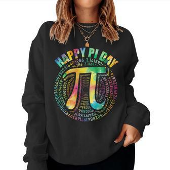 Happy Pi Day 314 Pi Day Math Teacher Mathematics Tie Dye Women Sweatshirt - Seseable