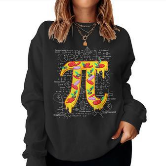 Happy Pi Day Pie Pizza Symbol Math Lover Teacher Outfit Women Sweatshirt - Monsterry CA