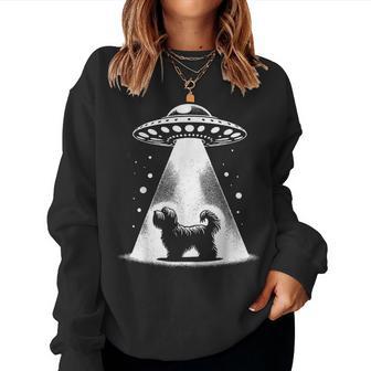 Havanesische Mama Papa Hund Lustiges Alien Ufo Sweatshirt Frauen - Geschenkecke