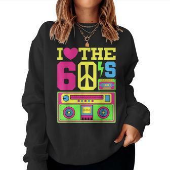 Heart 60S Fashion 1960S Theme Party Outfit Sixties Costume Women Sweatshirt | Mazezy