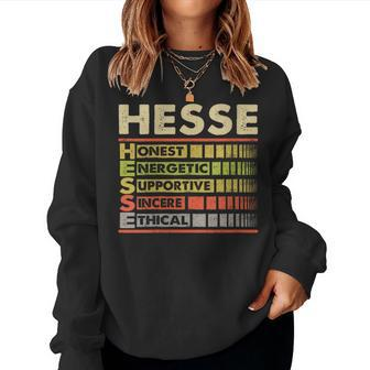 Hesse Family Name Hesse Last Name Team Women Sweatshirt - Seseable