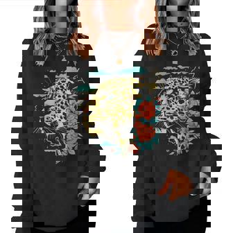 Hipster Floral Leopardoibraciones Positivas Nostálgicas Sudadera Mujer - Regaloses