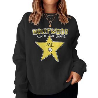 Hollywood Walk Of Shame Cool Sarcastic Humor Star Women Sweatshirt - Monsterry UK