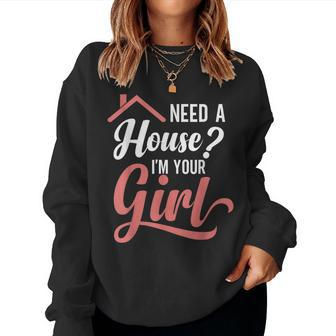 Home Girl Realtor Real Estate Agent House Key Women Women Sweatshirt - Seseable