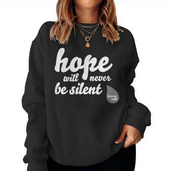Hope Will Never Be Silent Rainbow Proud March Unity Quote Women Sweatshirt - Monsterry CA
