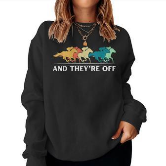 Horse Racing And They're Off Horse Racing Women Sweatshirt - Seseable
