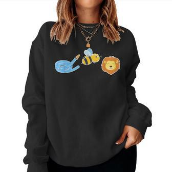 Hose Bee Lion Graphic Animal Women Sweatshirt - Monsterry CA