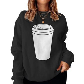 Hot Coffee To Go Paper Cup Women Sweatshirt - Monsterry CA