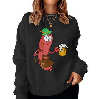 Hot Dog Beer Bratwurst Oktoberfest For Women Sweatshirt - Monsterry DE