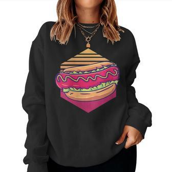 Hot Dog Vintage Hot Dog Lover Women Sweatshirt - Monsterry DE
