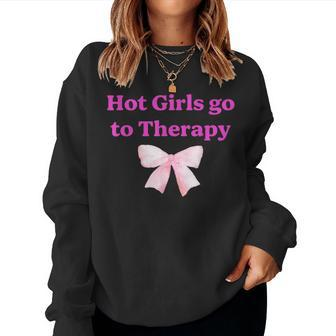 Hot Girls Go To Therapy Apparel Women Sweatshirt - Monsterry DE
