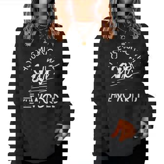 House Music Salvará Al Mundo Minimal Cuello Sudadera Mujer - Regaloses