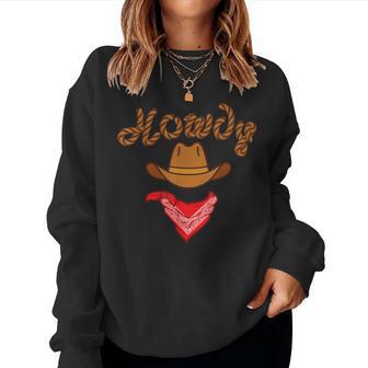 Howdy Southern Girl Vintage Western Country Cowgirl Southern Women Sweatshirt - Thegiftio UK